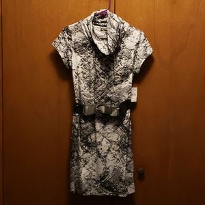 Ruby Rox Black and White Stretchy Dress